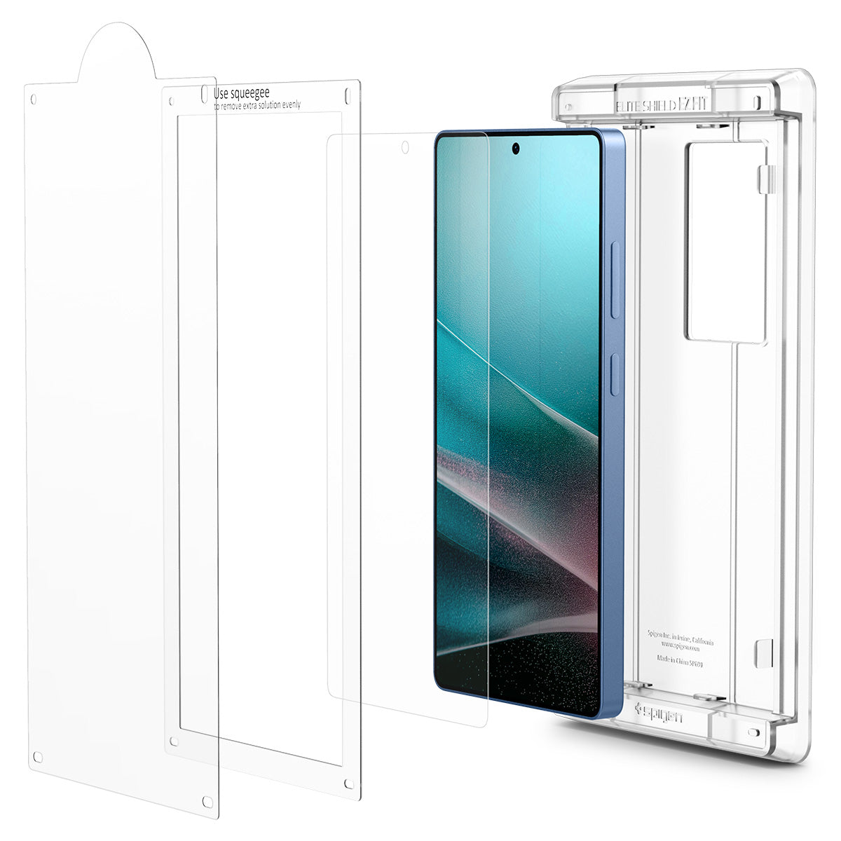 Bildschirmfolie + Applikator für Galaxy S25 Ultra, Spigen Elite Shield EZ Fit 1-Pack
