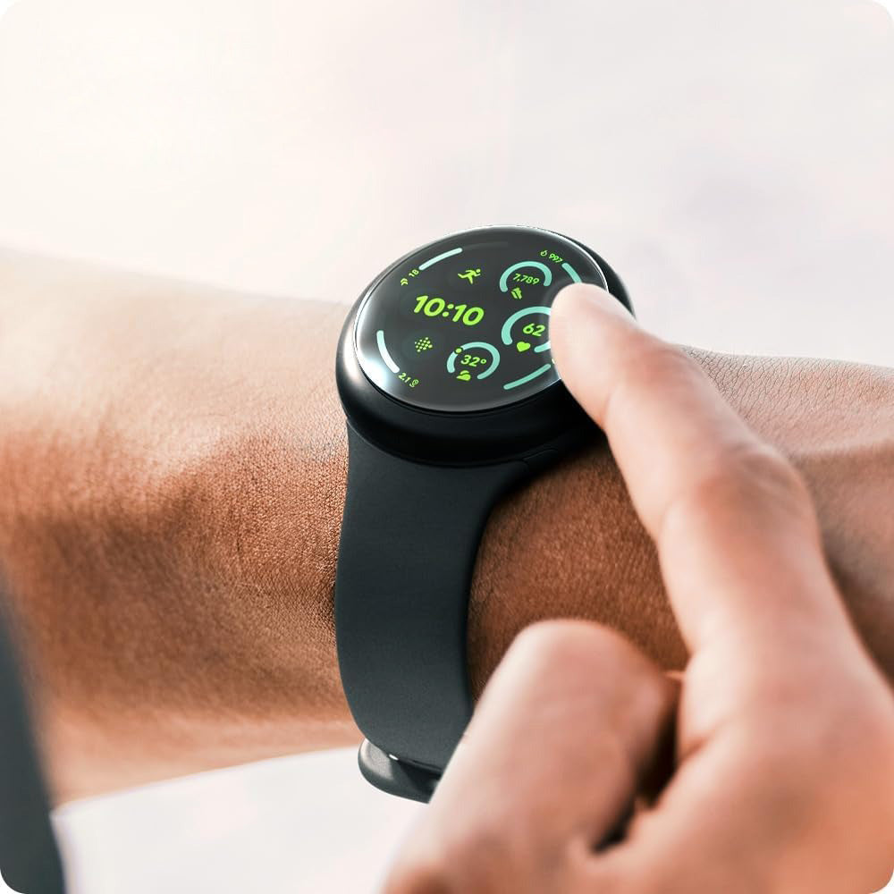 Bildschirmfolie + Applikator für Pixel Watch 4 / 3 (45 mm), Spigen Elite Shield EZ Fit 2-Pack, Transparent