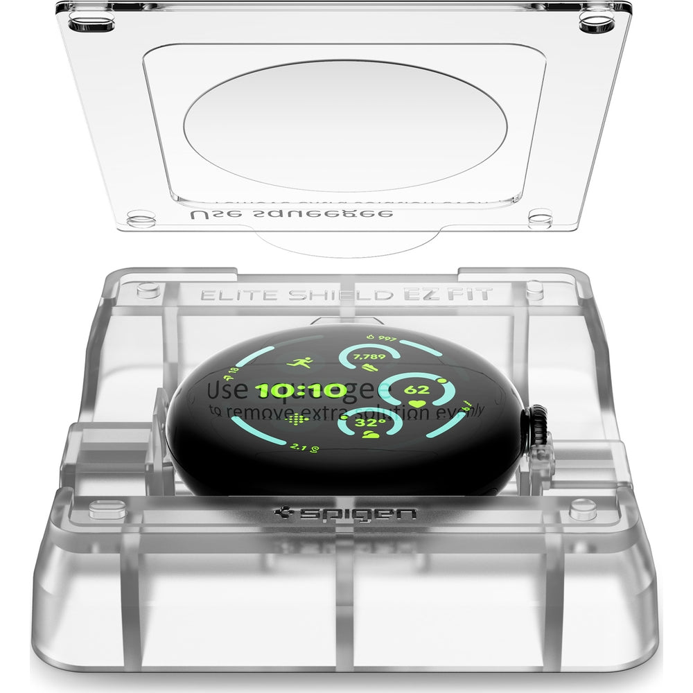 Bildschirmfolie + Applikator für Pixel Watch 4 / 3 (41 mm), Spigen Elite Shield EZ Fit 2-Pack, Transparent