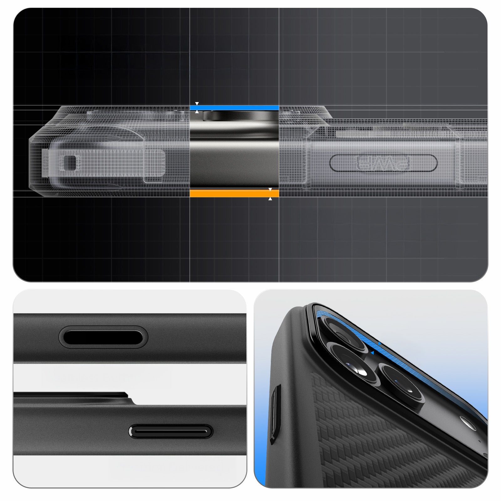 Handyhülle für iPhone 17 Pro Max, Spigen Enzo Aramid T Mag (CC) mit MagSafe, Schwarz