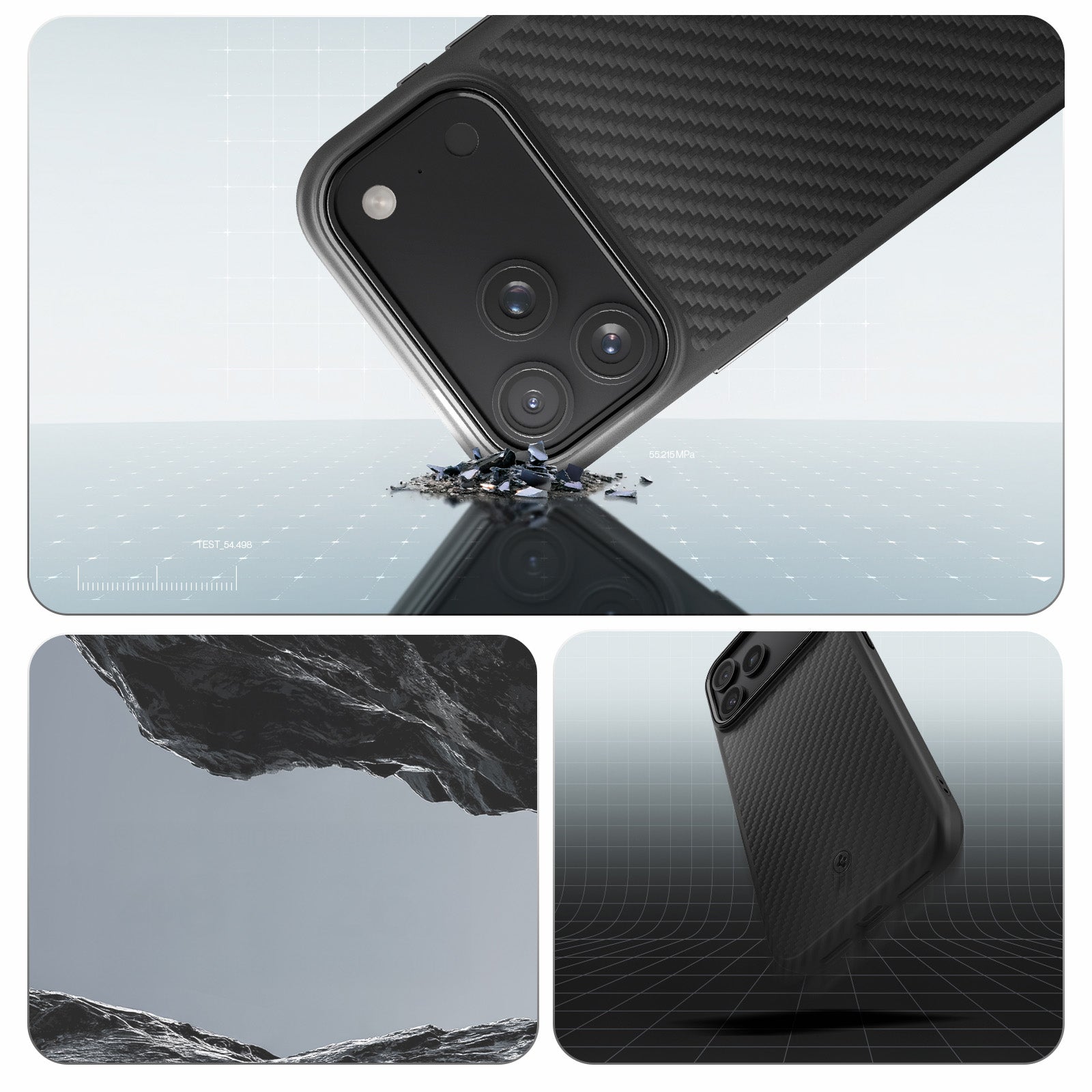 Handyhülle für iPhone 17 Pro Max, Spigen Enzo Aramid T Mag (CC) mit MagSafe, Schwarz