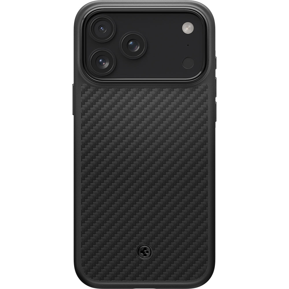 Handyhülle für iPhone 17 Pro Max, Spigen Enzo Aramid T Mag (CC) mit MagSafe, Schwarz