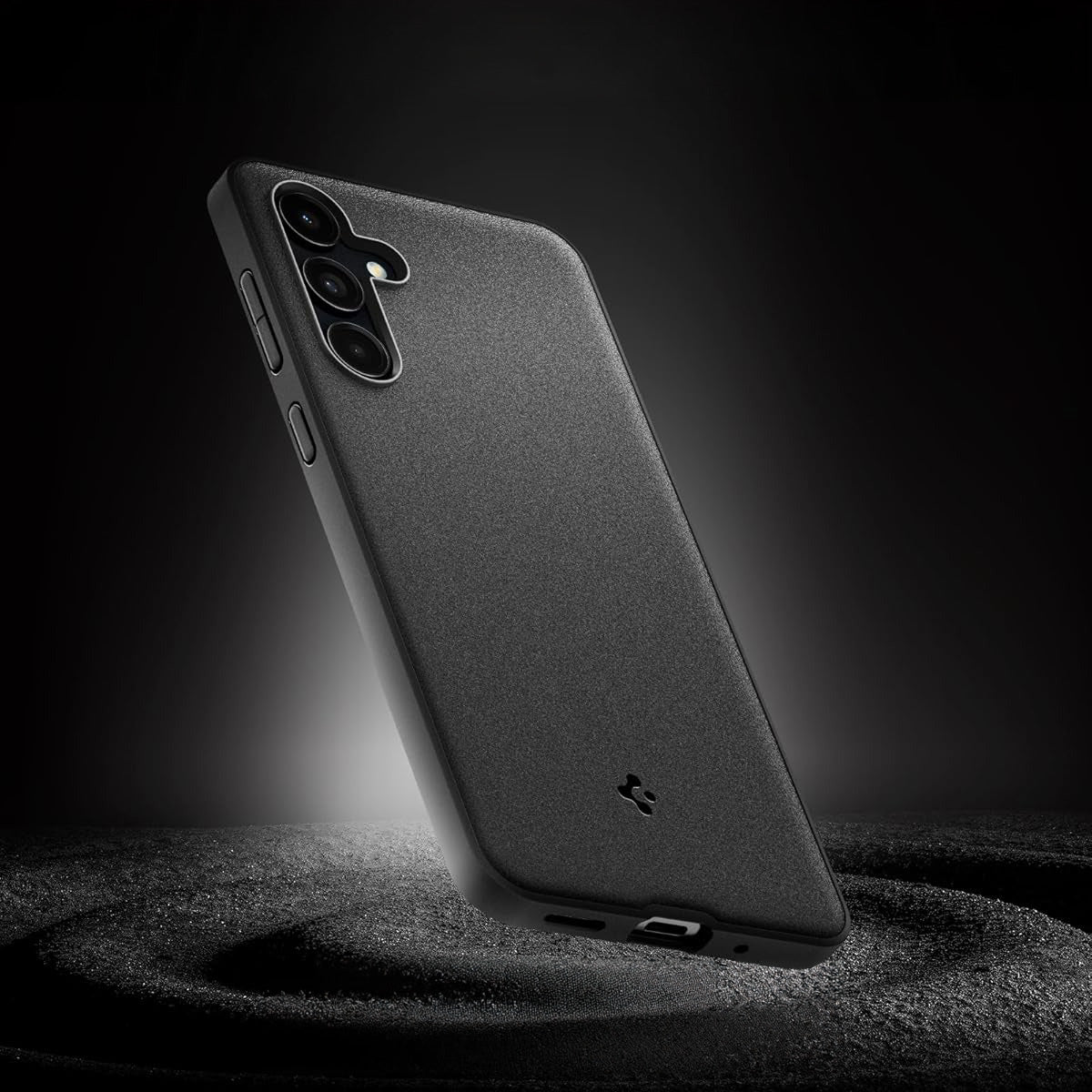 Schutzhülle für Galaxy M55 5G, Spigen Essential SandBlast, Schwarz und Matte
