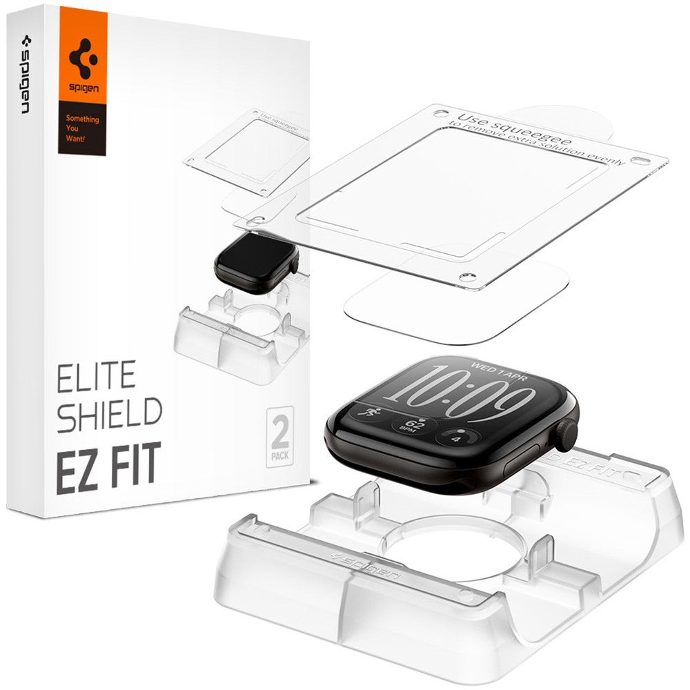 Bildschirmfolie + Applikator für Apple Watch Series 12 42mm, Spigen Elite Shield EZ Fit 2-Pack (1/11)