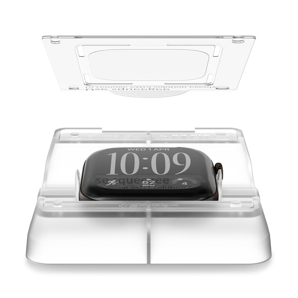 Bildschirmfolie + Applikator für Apple Watch Series 12 42mm, Spigen Elite Shield EZ Fit 2-Pack (9/11)