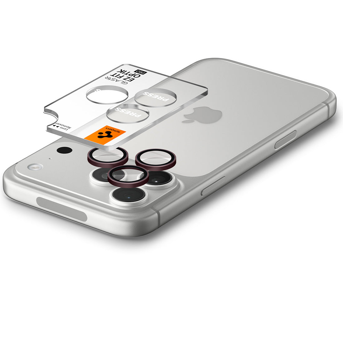 Glas für die Kamera für iPhone 18 Pro Max / 18 Pro, Spigen Glas.tR EZ Fit Optik Pro 2-Pack, Rotwein (7/11)