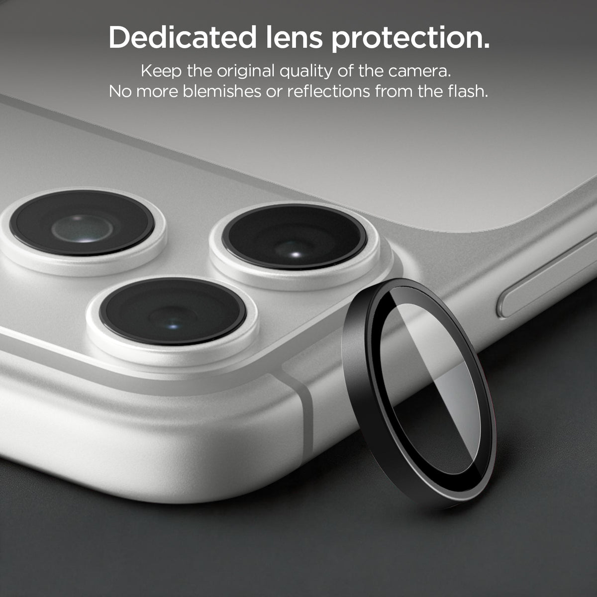 Glas für die Kamera für iPhone 18 Pro Max / 18 Pro, Spigen Glas.tR EZ Fit Optik Pro 2-Pack, Dunkelgrau (6/11)