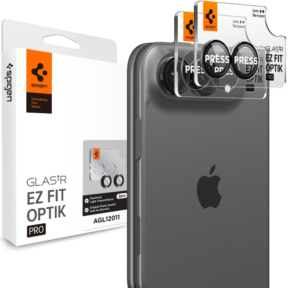 Glas für die Kamera für iPhone Ultra, Spigen Glas.tR EZ Fit Optik Pro 2-Pack, Schwarz (1/7)