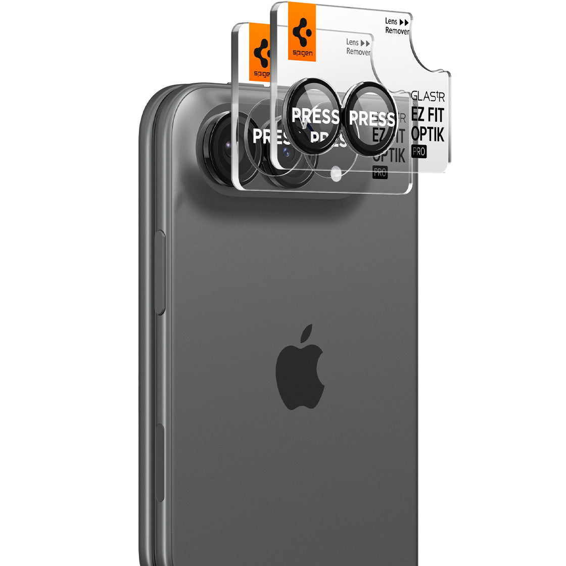 Glas für die Kamera für iPhone Ultra, Spigen Glas.tR EZ Fit Optik Pro 2-Pack, Schwarz (7/7)