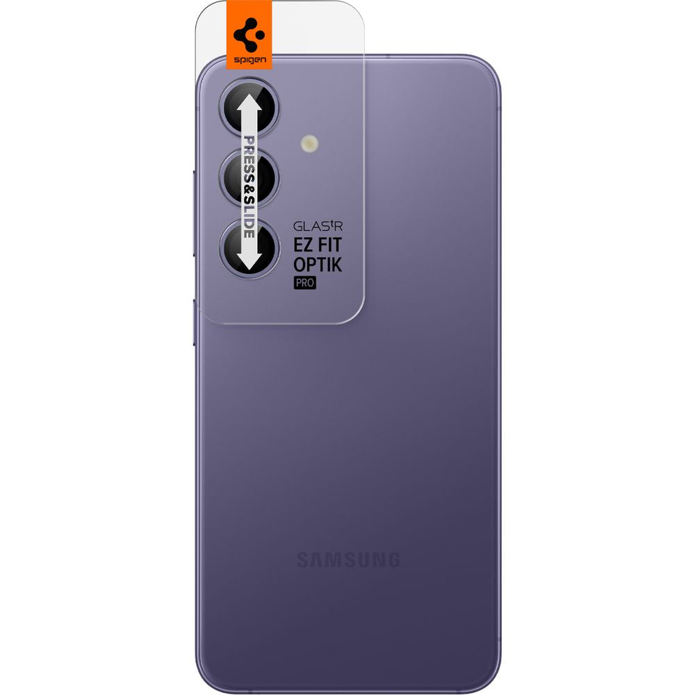 Glas für die Kamera für Galaxy S24, Spigen Glas.tR Ez Fit Optik Pro 2-Pack, Violett