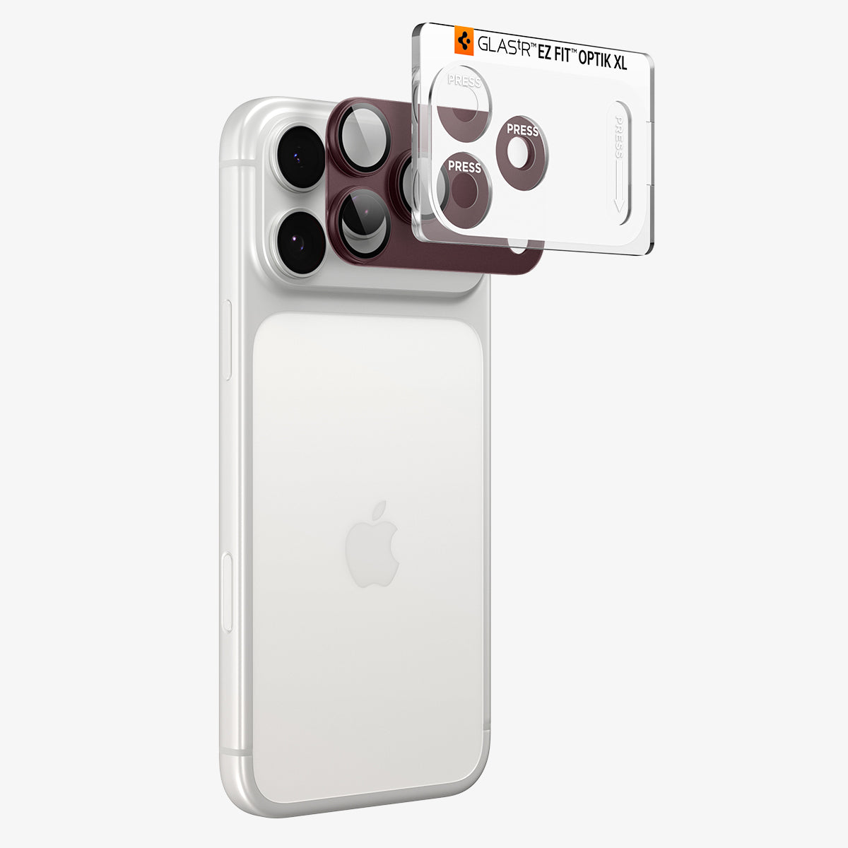 Glas für die Kamera für iPhone 18 Pro Max, Spigen Glas.tR Ez Fit Optik Pro XL 1-Pack, Rotwein (8/15)