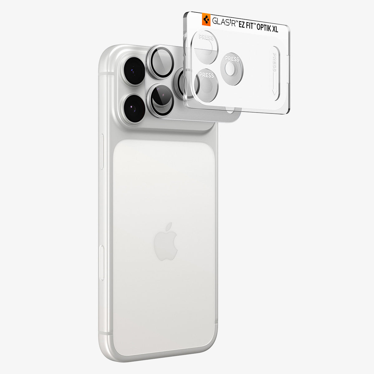 Glas für die Kamera für iPhone 18 Pro Max, Spigen Glas.tR Ez Fit Optik Pro XL 1-Pack, Silbern (8/15)