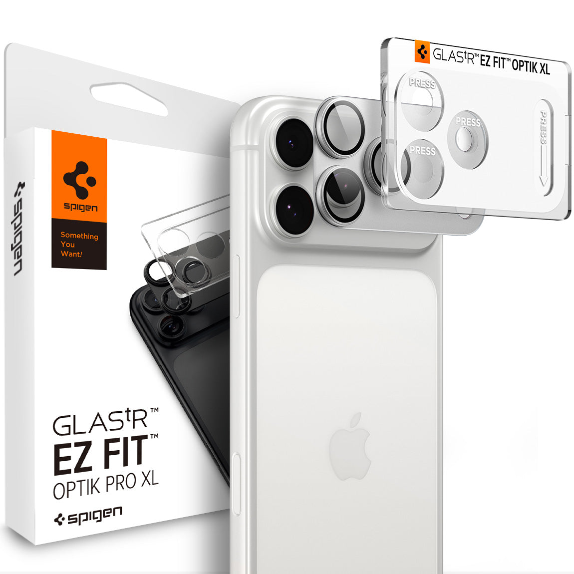Glas für die Kamera für iPhone 18 Pro, Spigen Glas.tR Ez Fit Optik Pro XL 1-Pack, Silbern (1/15)