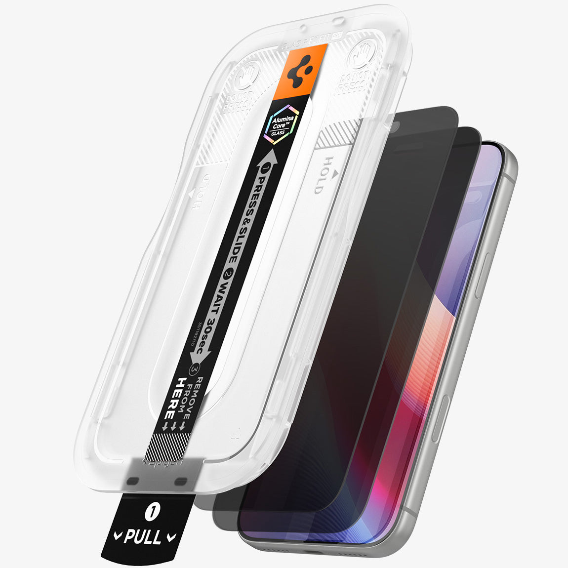 Glas + Applikator für iPhone 18 Pro Max, Spigen Glas.tR EZ Fit Pro (AC) Privacy 2-Pack (2/14)
