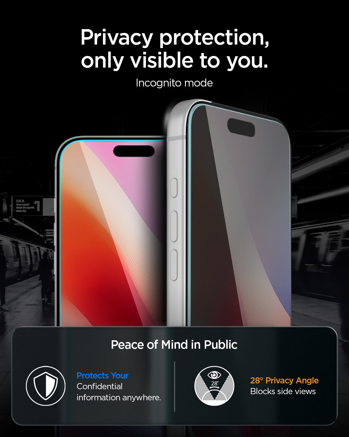 Glas + Applikator für iPhone 18 Pro Max, Spigen Glas.tR EZ Fit Pro (AC) Privacy 2-Pack (8/14)