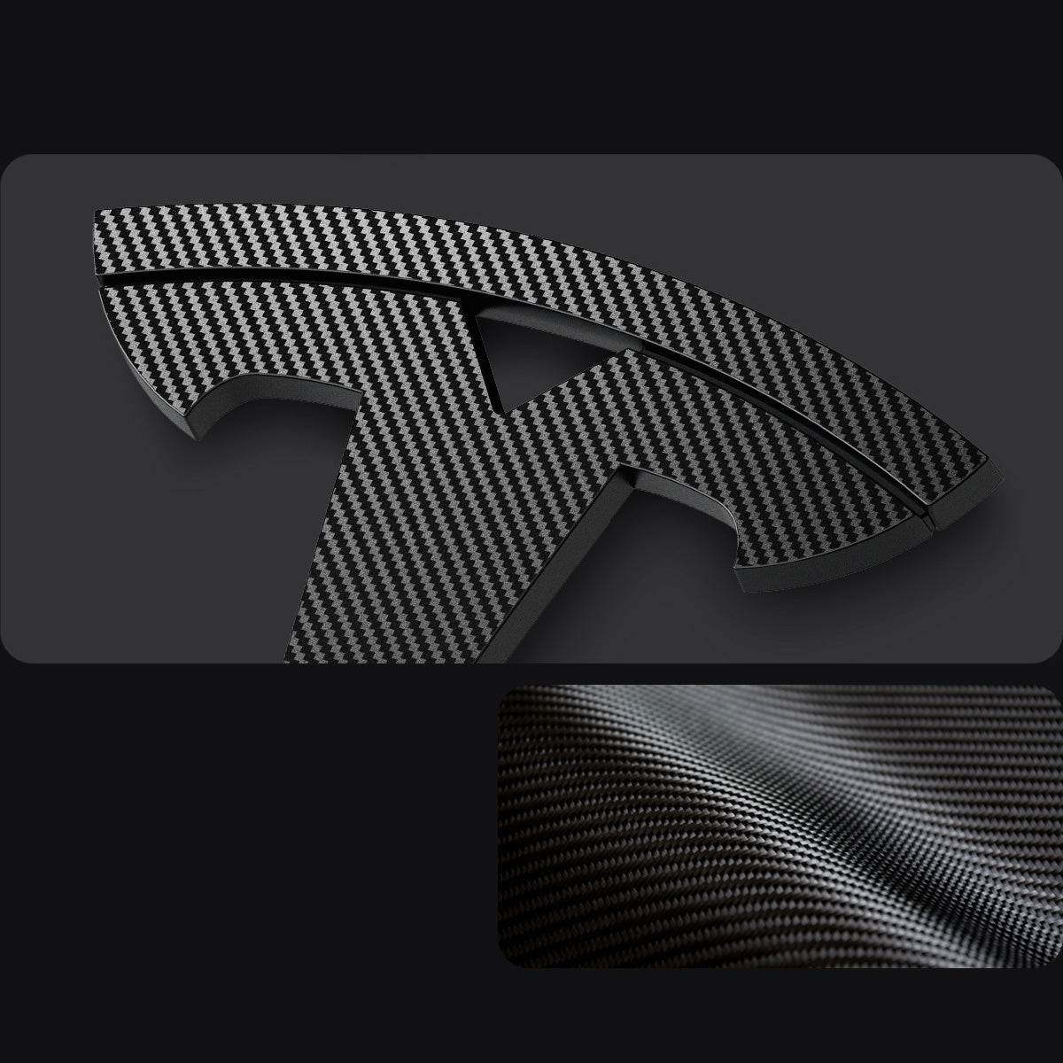 Schutzabdeckung für Motorhaubenemblem/Marker für Tesla Model 3 Highland 2024-25, Spigen, Carbon
