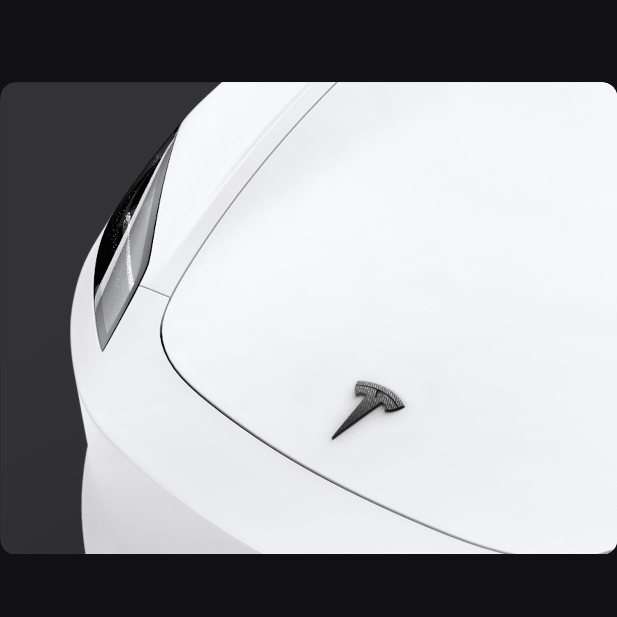 Schutzabdeckung für Motorhaubenemblem/Marker für Tesla Model 3 Highland 2024-25, Spigen, Carbon