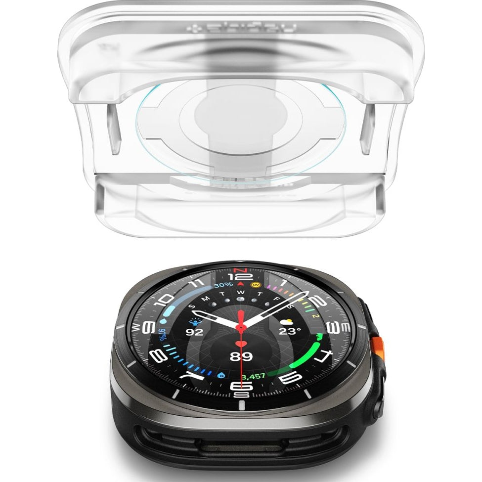 Glas für die Schutzhülle für Galaxy Watch Ultra 47mm, Spigen Glas.tR EZ Fit 2-Pack