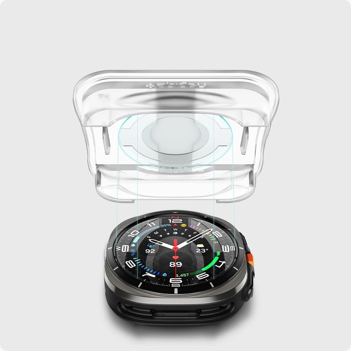 Glas für die Schutzhülle für Galaxy Watch Ultra 47mm, Spigen Glas.tR EZ Fit 2-Pack