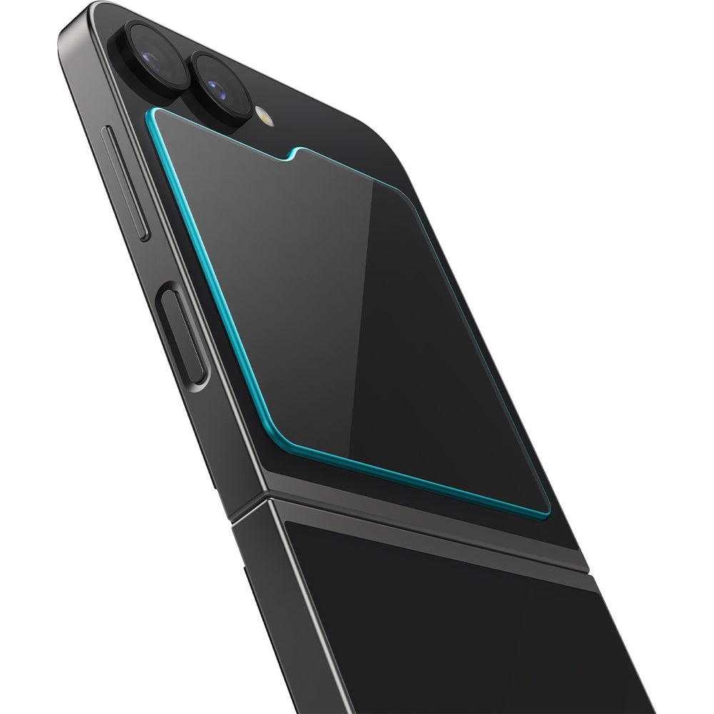 Glas für die Handyhülle für Galaxy Z Flip7 FE / Z Flip6, Spigen Glas.tR EZ Fit 2-Pack, Transparent