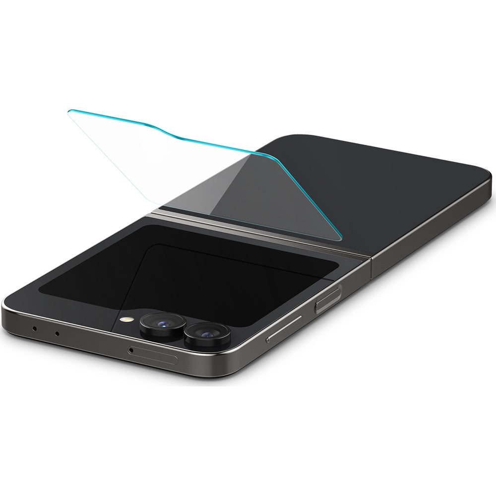 Glas für die Handyhülle für Galaxy Z Flip7 FE / Z Flip6, Spigen Glas.tR EZ Fit 2-Pack, Transparent