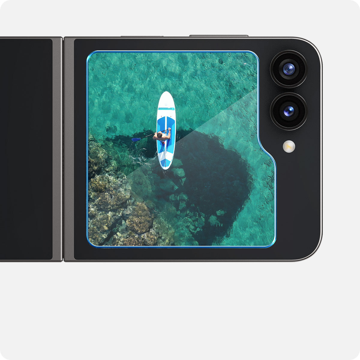 Glas für die Handyhülle für Galaxy Z Flip7 FE / Z Flip6, Spigen Glas.tR EZ Fit 2-Pack, Transparent