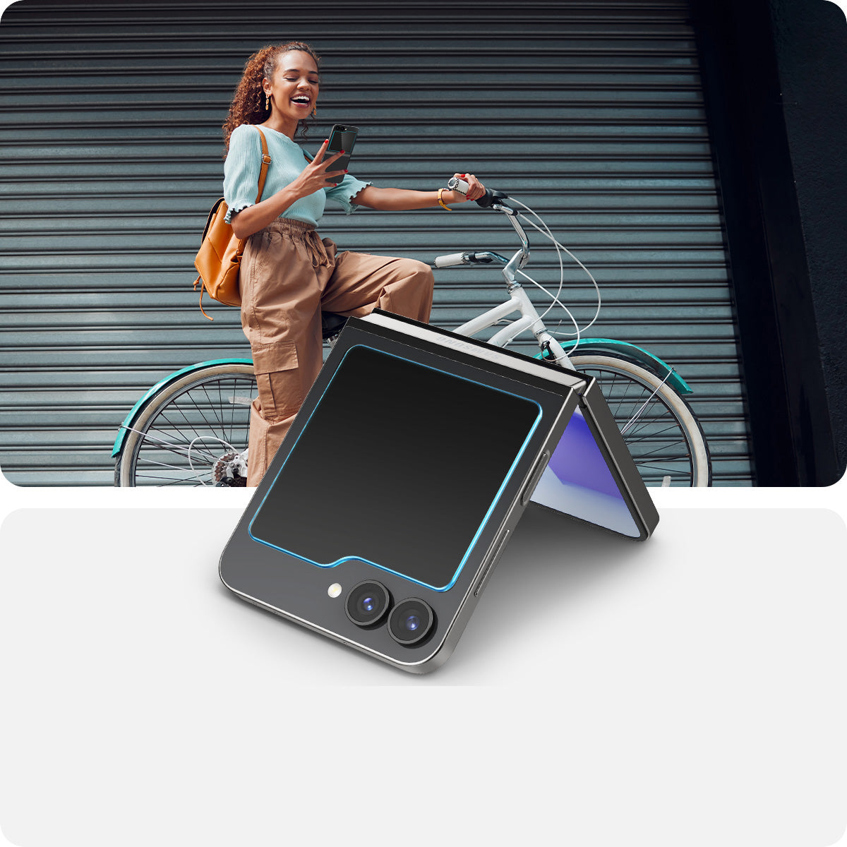 Glas für die Handyhülle für Galaxy Z Flip7 FE / Z Flip6, Spigen Glas.tR EZ Fit 2-Pack, Transparent