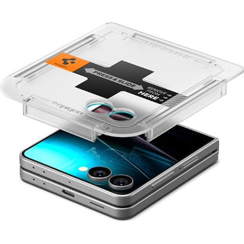 Glas für die Handyhülle für Galaxy Z Flip7, Spigen Glas.tR EZ Fit 2-Pack, Transparent