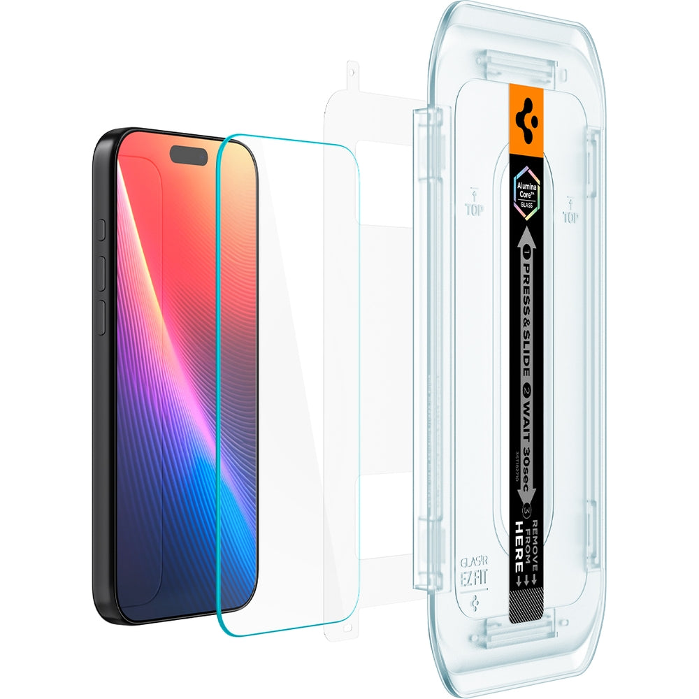 Glas + Applikator für iPhone 17 Pro Max / 16 Pro Max, Spigen Glas.tR EZ Fit 2-Pack (AC)