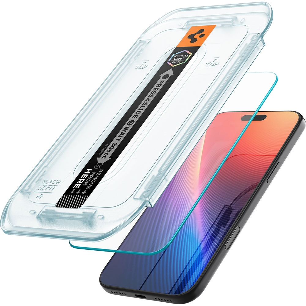 Glas + Applikator für iPhone 17 Pro Max / 16 Pro Max, Spigen Glas.tR EZ Fit 2-Pack (AC)
