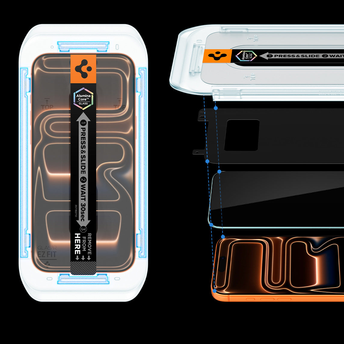 Glas + Applikator für iPhone 17 Pro Max / 16 Pro Max, Spigen Glas.tR EZ Fit 2-Pack (AC)