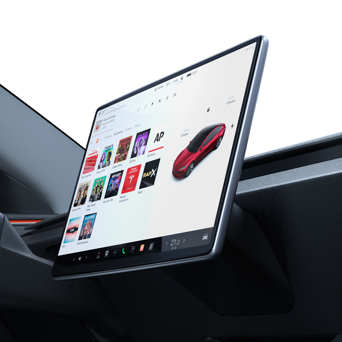 Glas für Tesla Model 3 2024-2026 / Y 2024-26, Spigen Glas.tR EZ Fit FC AC 1-Pack, Schwarzer Rahmen