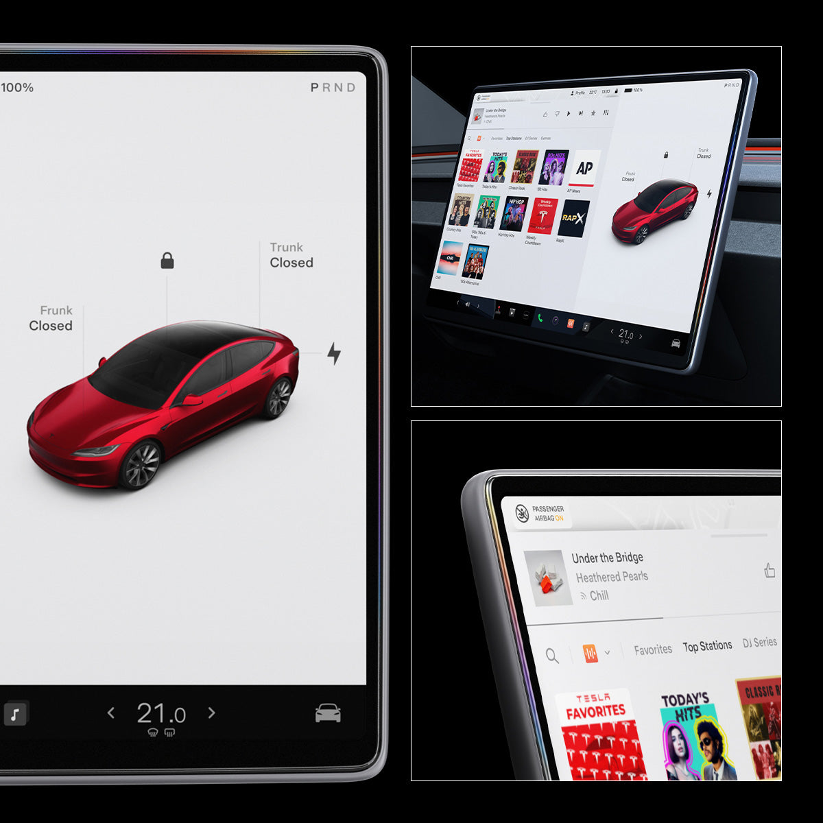 Glas für Tesla Model 3 2024-2026 / Y 2024-26, Spigen Glas.tR EZ Fit FC AC 1-Pack, Schwarzer Rahmen