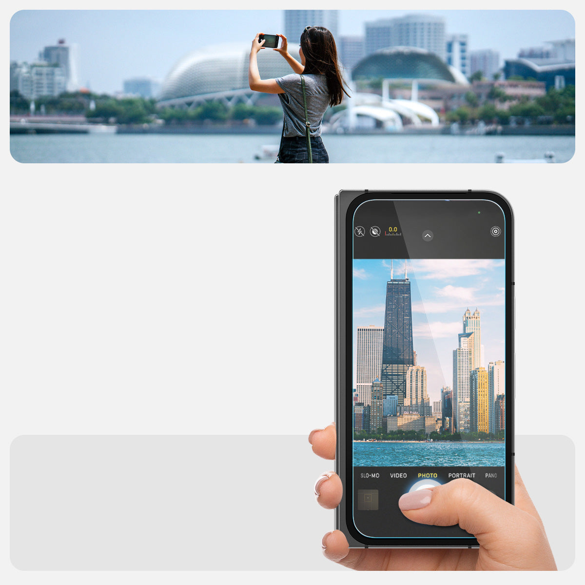 Glas für die Schutzhülle für Google Pixel 9 Pro Fold, Spigen Glas.tR EZ Fit 2-Pack