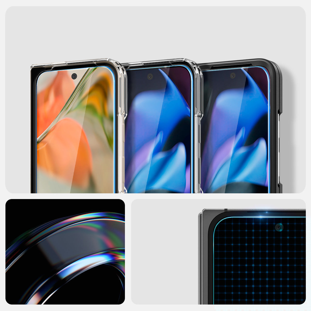 Glas für die Schutzhülle für Google Pixel 9 Pro Fold, Spigen Glas.tR EZ Fit 2-Pack