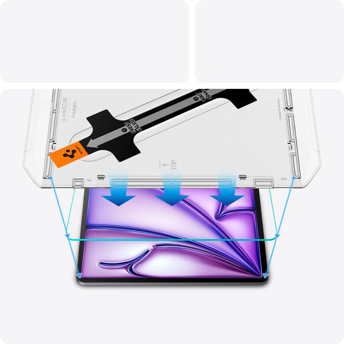 Glas für die Schutzhülle für iPad Air 13" 2025 / 2024, Spigen Glas.tR EZ Fit 1-Pack