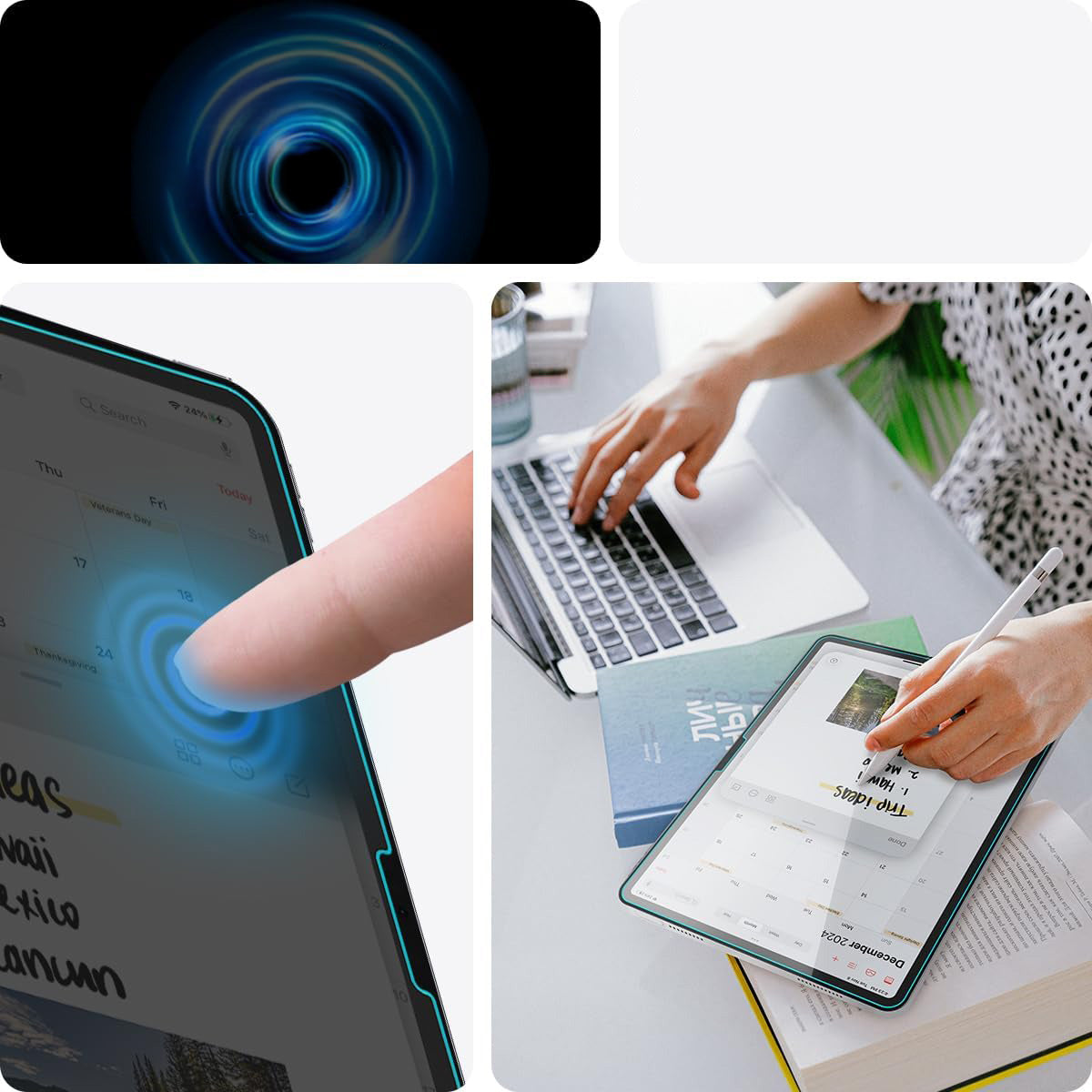 Glas für die Schutzhülle für iPad Air 13" 2025 / 2024, Spigen Glas.tR EZ Fit 1-Pack