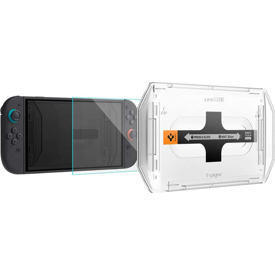 Glas + Applikator für Nintendo Switch 2, Spigen Glas.tR EZ Fit 2-Pack