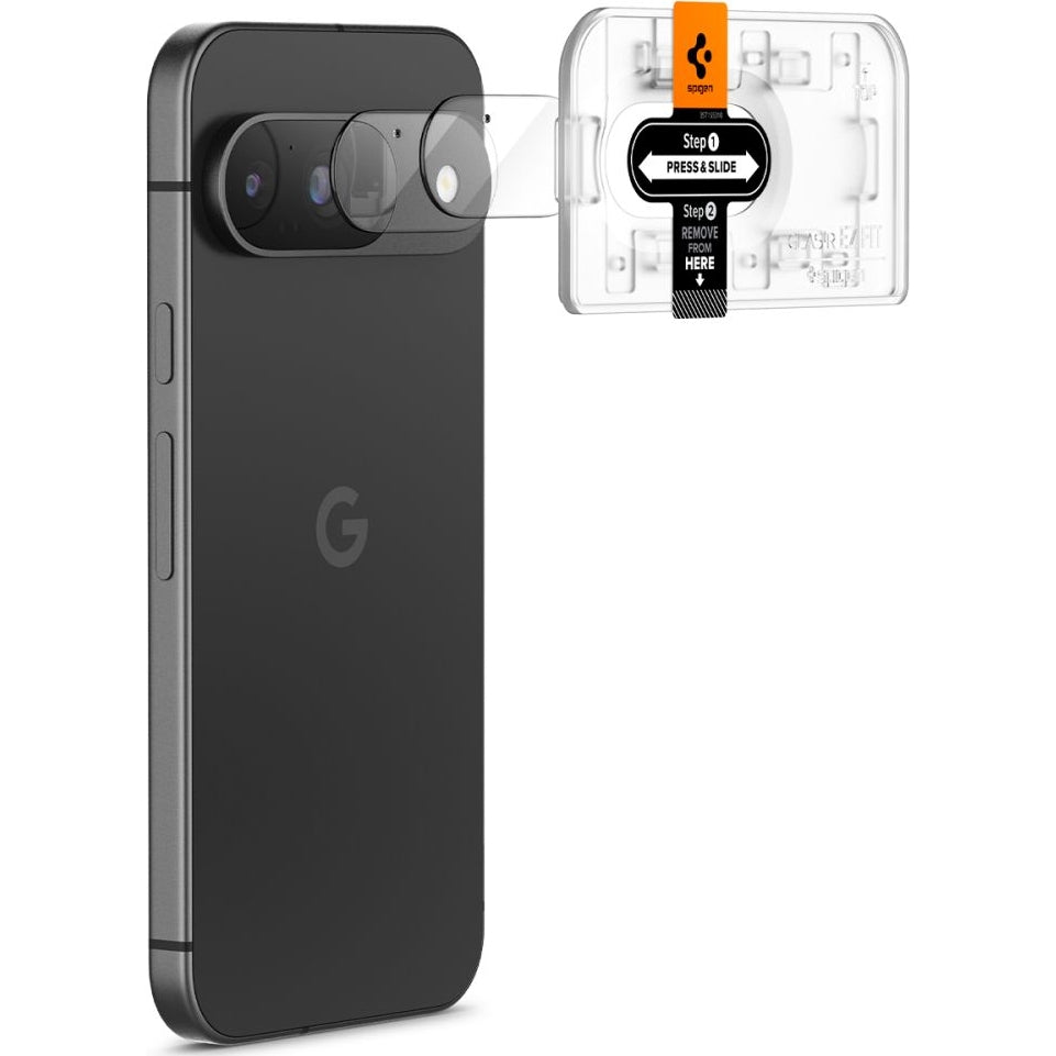 Glas für die Kamera für Google Pixel 9, Spigen Glas.tR Ez Fit Optik 2-Pack, Transparent
