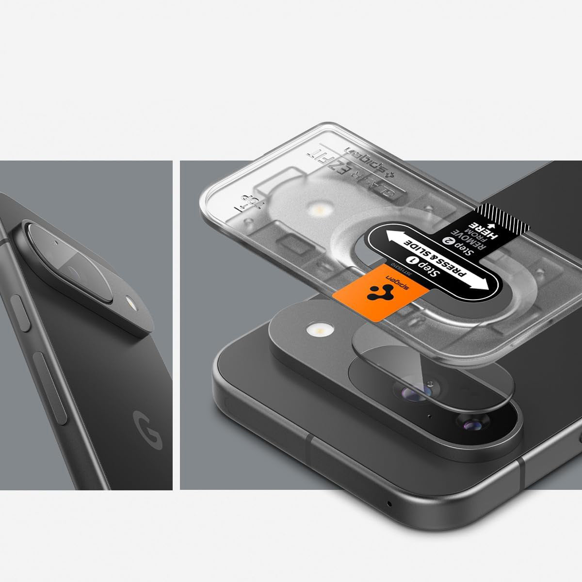 Glas für die Kamera für Google Pixel 9, Spigen Glas.tR Ez Fit Optik 2-Pack, Transparent