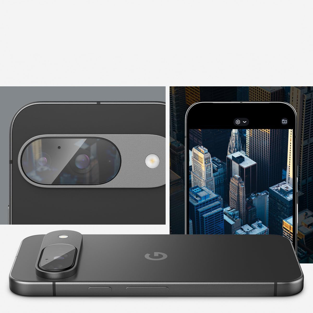 Glas für die Kamera für Google Pixel 9, Spigen Glas.tR Ez Fit Optik 2-Pack, Transparent
