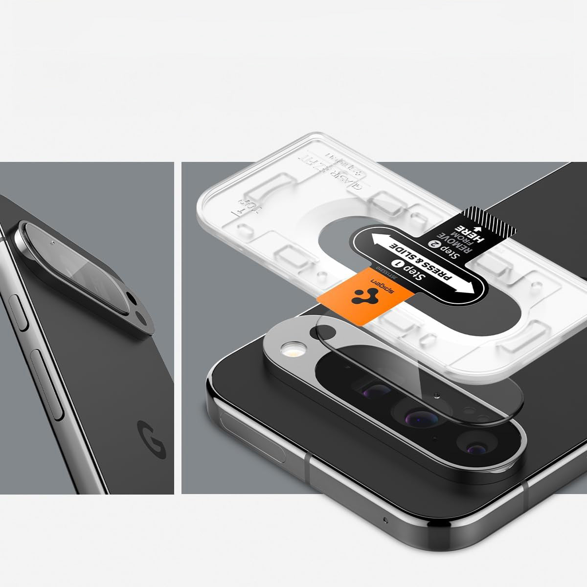 Glas für die Kamera für Google Pixel 9 Pro, Spigen Glas.tR EZ Fit Optik 2-Pack, Transparent