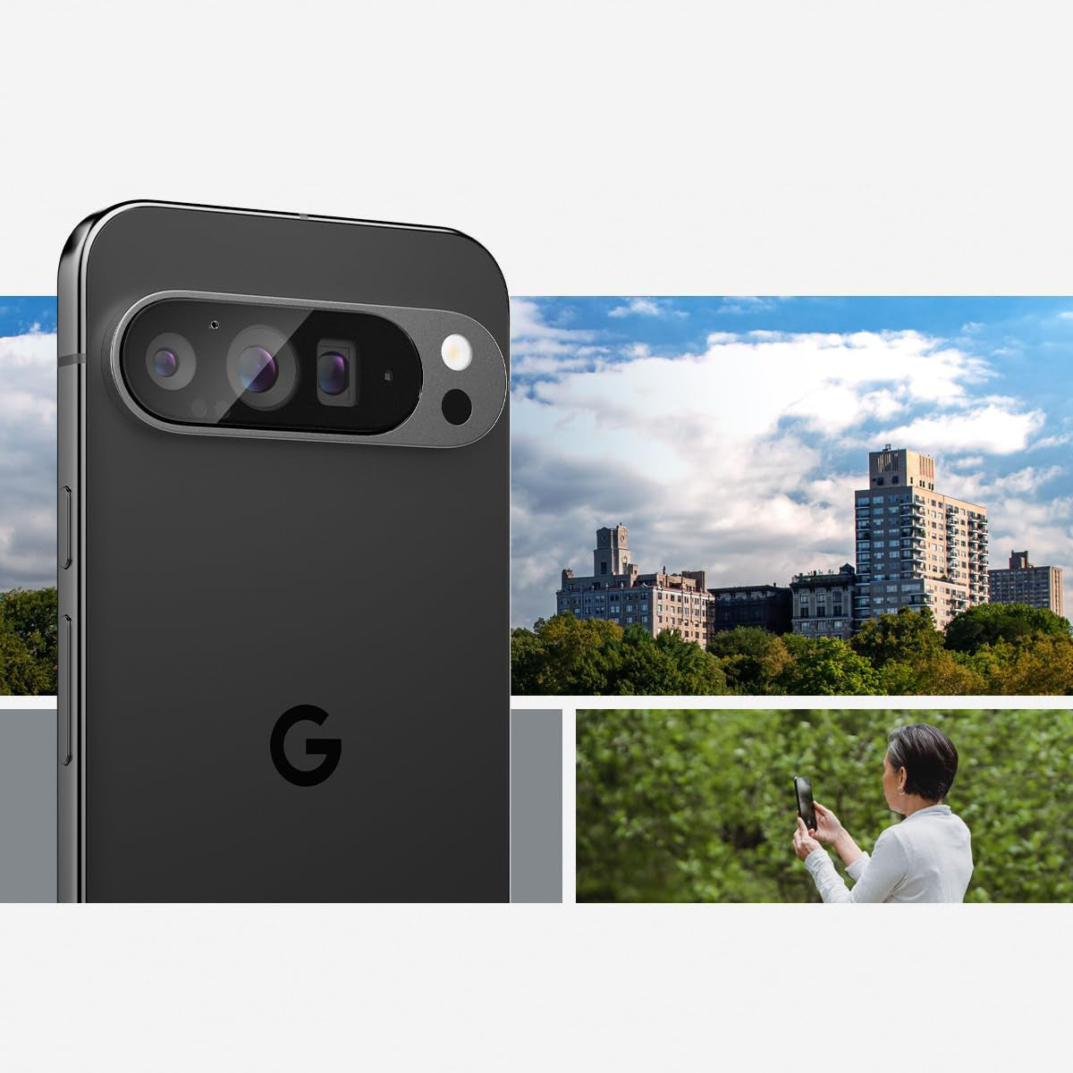 Glas für die Kamera für Google Pixel 9 Pro, Spigen Glas.tR EZ Fit Optik 2-Pack, Transparent
