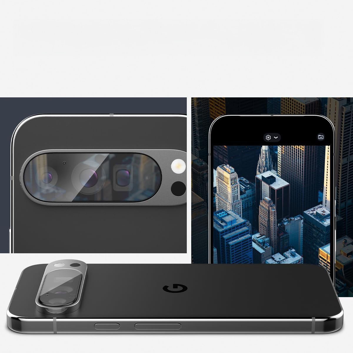 Glas für die Kamera für Google Pixel 9 Pro XL, Spigen Glas.tR EZ Fit Optik 2-Pack, Transparent