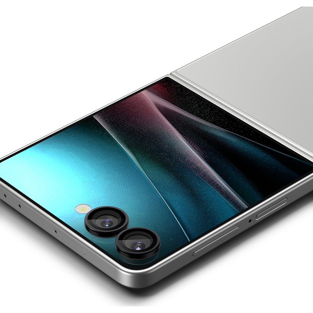 Glas für die Kamera für Galaxy Z Flip7, Spigen Glas.tR EZ Fit Optik Pro 2-Pack, Schwarz