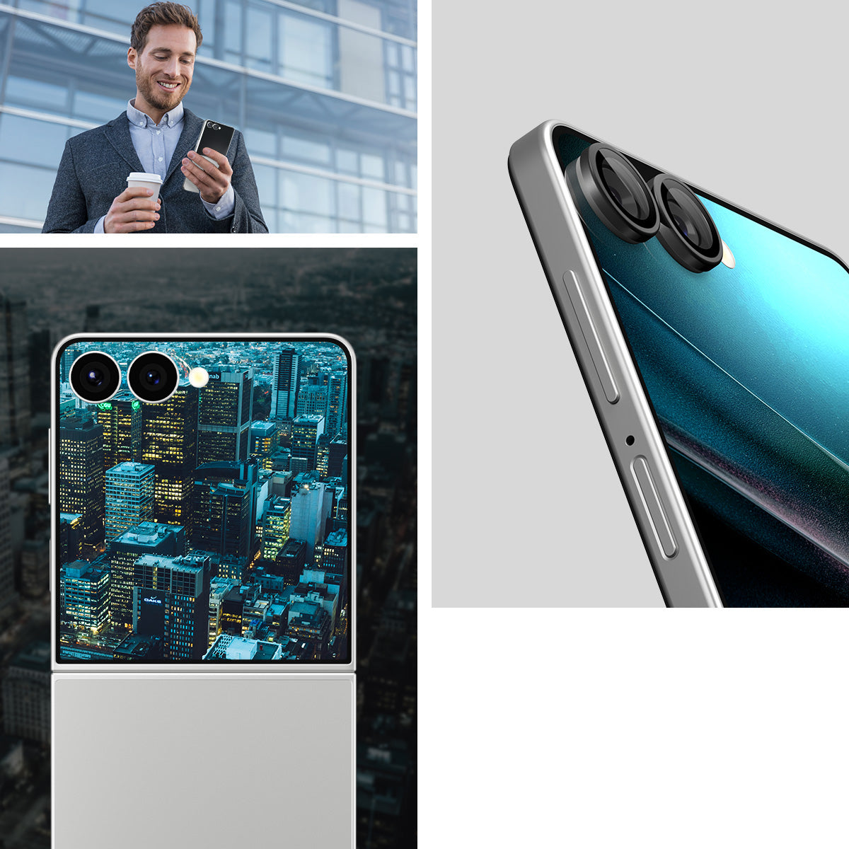 Glas für die Kamera für Galaxy Z Flip7, Spigen Glas.tR EZ Fit Optik Pro 2-Pack, Schwarz