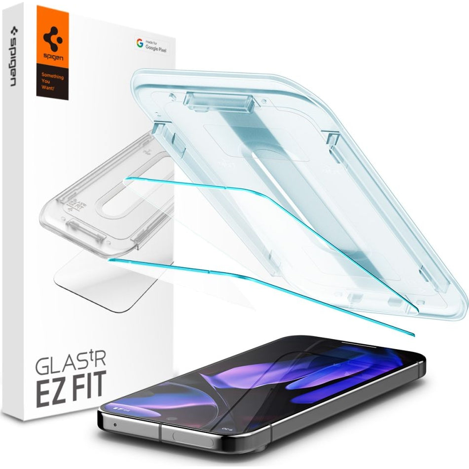 Glas für die Schutzhülle für Google Pixel 10 / 10 Pro / 9 / 9 Pro, Spigen Glas.tR EZ Fit 2-Pack