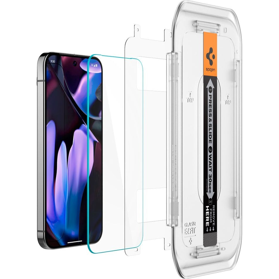 Glas für die Schutzhülle für Google Pixel 10 / 10 Pro / 9 / 9 Pro, Spigen Glas.tR EZ Fit 2-Pack
