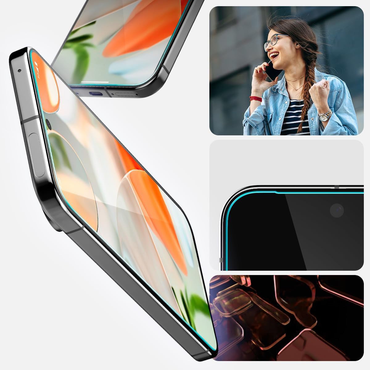 Glas für die Schutzhülle für Google Pixel 10 / 10 Pro / 9 / 9 Pro, Spigen Glas.tR EZ Fit 2-Pack
