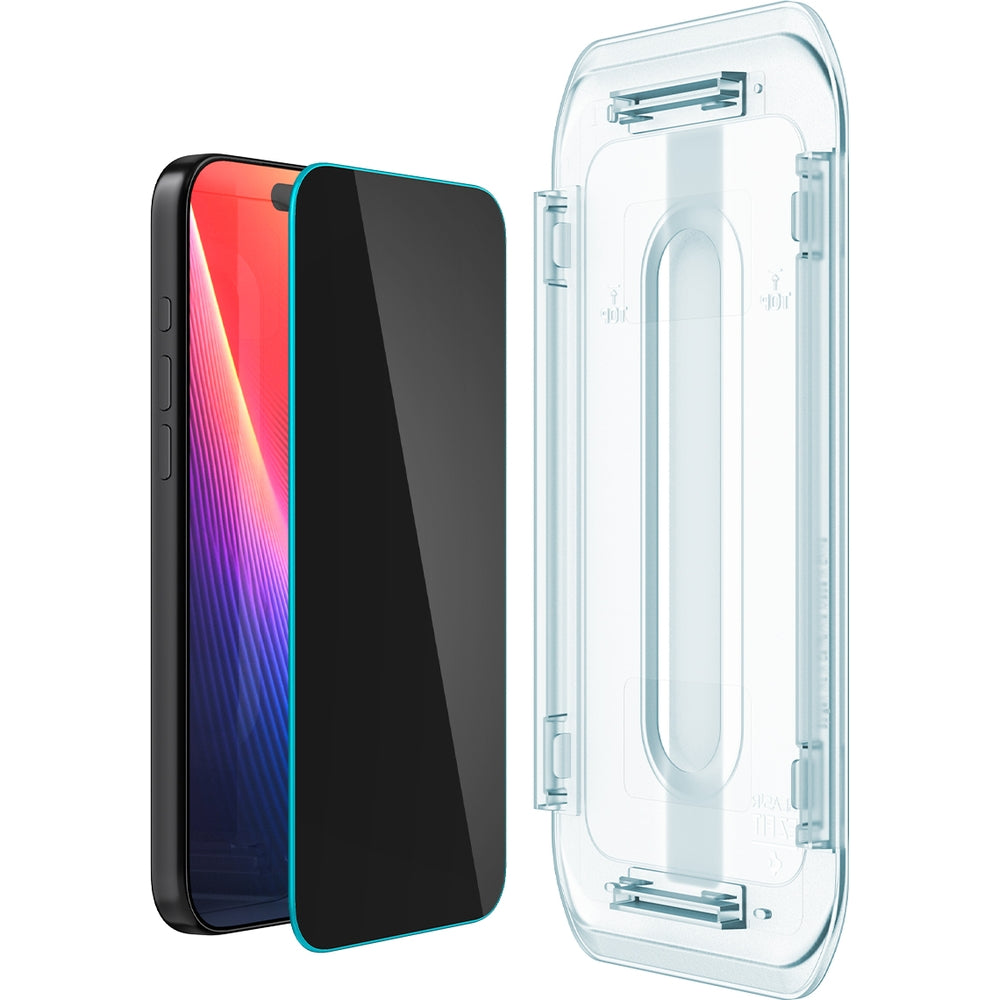 Glas + Applikator für iPhone 17 Pro / 17, Spigen Glas.tR EZ Fit Privacy 2-Pack (AC)